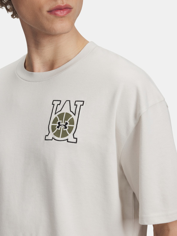 Under Armour Herren T-Shirt Under Armour UA M HWT OS Hoops Courtside-WHT