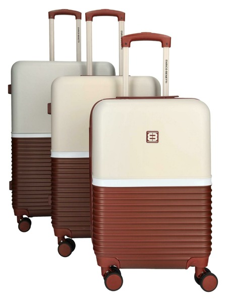 Enrico Benetti Reisekofferset Enrico Benetti Princetown 21000-03 Bordeaux-Pink