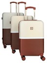 Enrico Benetti Reisekofferset Enrico Benetti Princetown 21000-03 Bordeaux-Pink