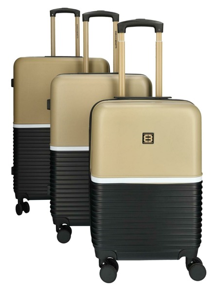 Enrico Benetti Reisekofferset Enrico Benetti Princetown 21000-03 Schwarz-Camel