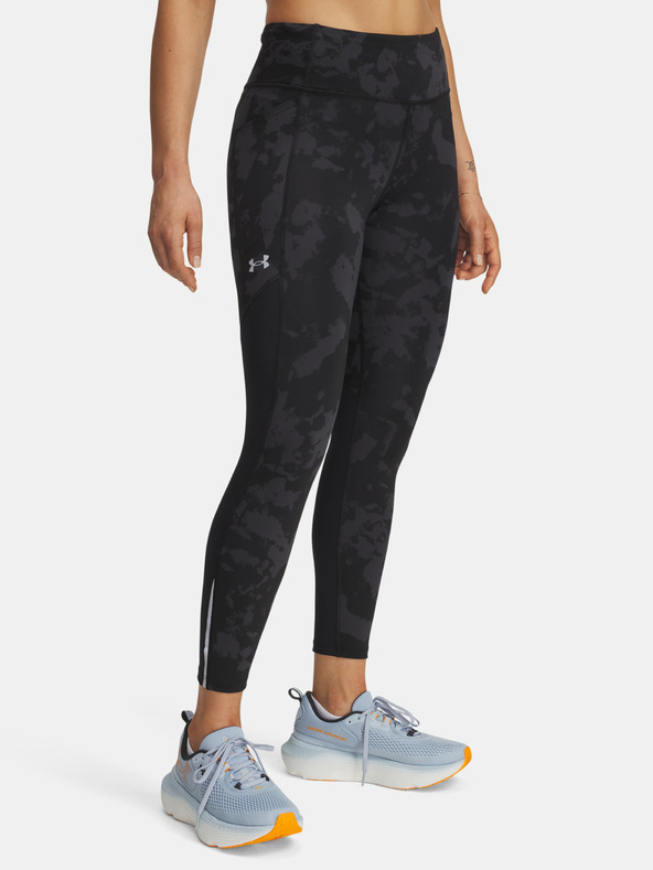 Under Armour Damen-Leggings Under Armour UA Launch Ankle Print Tights-BLK