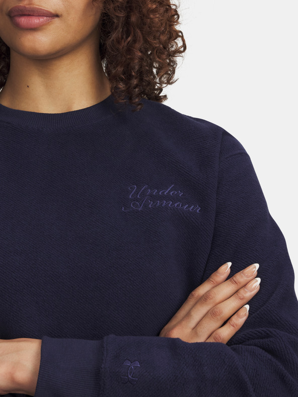 Under Armour Damen-Sweatjacke Under Armour Icon Terry Varsity Crew-BLU