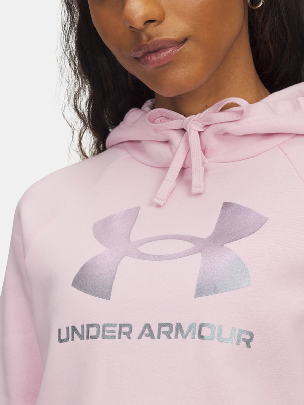 Under Armour Damen-Sweatjacke Under Armour UA Rival Flc Shimmer Hdy-PNK