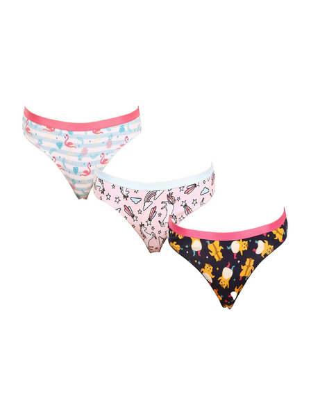 Dedoles Dreier-Set - fröhliche Damen-Slips Dedoles