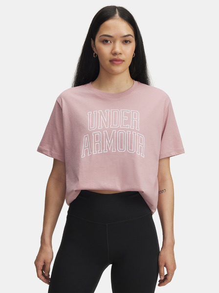 Under Armour Damen-T-Shirt Under Armour Rival OS Campus Tee-PNK