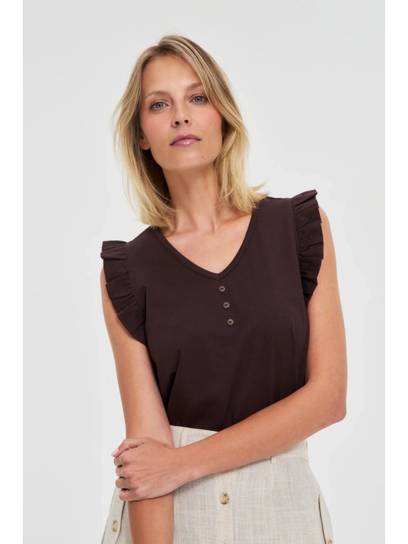 Moodo Damen T-Shirt von Moodo – braun