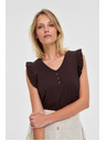 Moodo Damen T-Shirt von Moodo – braun
