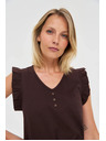 Moodo Damen T-Shirt von Moodo – braun
