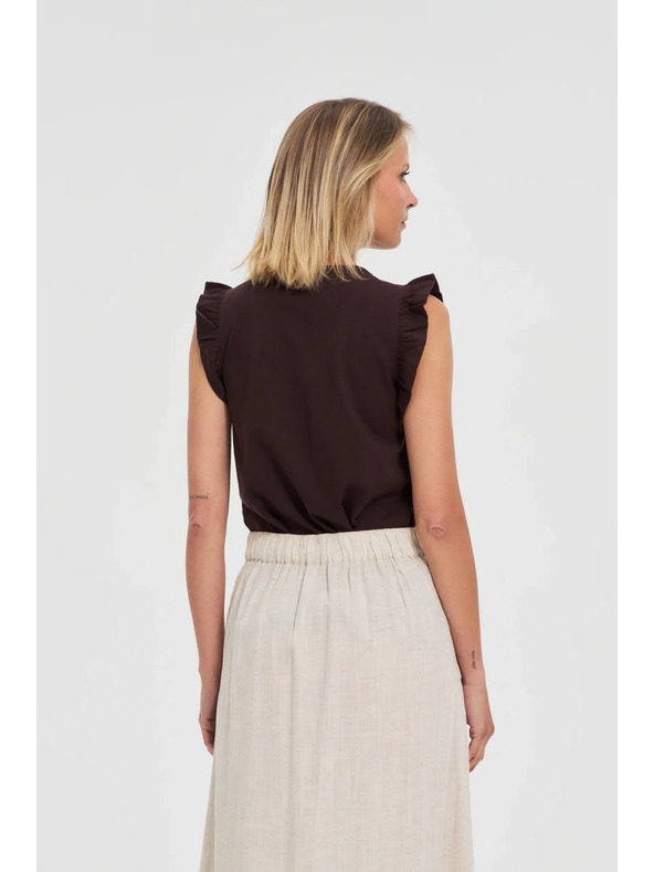 Moodo Damen T-Shirt von Moodo – braun