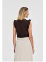 Moodo Damen T-Shirt von Moodo – braun