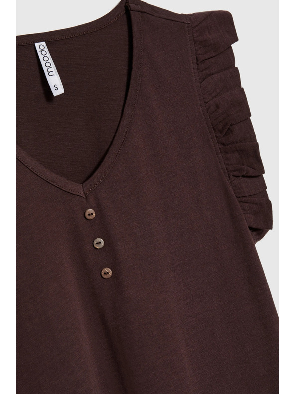 Moodo Damen T-Shirt von Moodo – braun