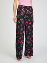 Orsay Schwarze Damenhose mit weitem Bein und Blumenmuster ORSAY