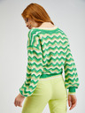 Orsay Grün gestreifte Damen-Strickjacke ORSAY