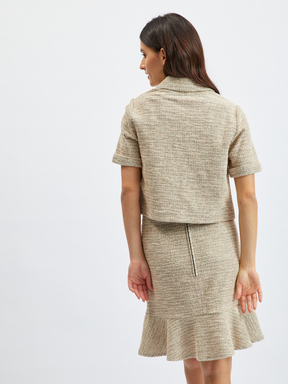 Orsay Hellbraun Damen Kurzarm Bluse ORSAY