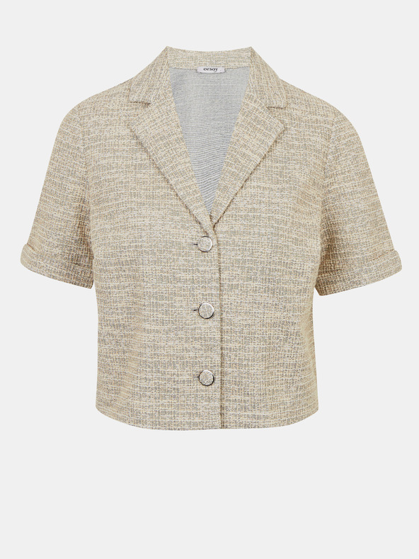 Orsay Hellbraun Damen Kurzarm Bluse ORSAY