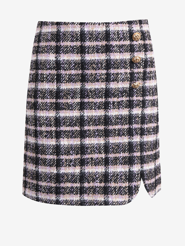 Orsay Schwarzer Damen-Karo-Rock ORSAY