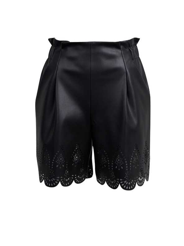 Orsay Schwarze Damen-Kunstleder-Shorts ORSAY