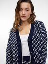 Orsay Dunkelblaue gemusterte Damen-Strickjacke ORSAY