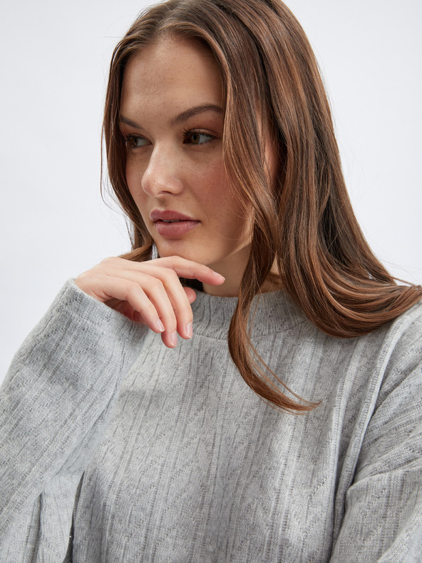 Orsay Hellgrauer gemusterter Damenpullover ORSAY