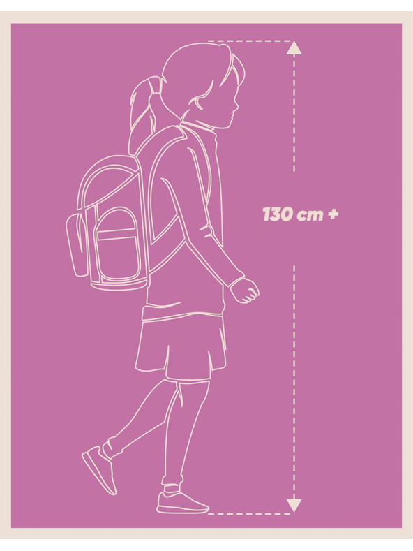 BAAGL  Pinkes Schulset - Rucksack, Mäppchen, Tasche Baagl Core Painting