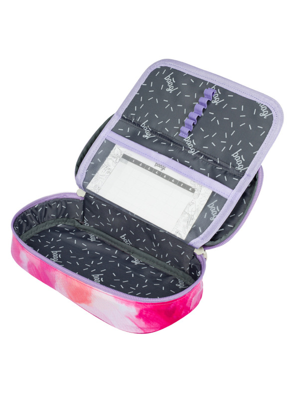 BAAGL  Pinkes Schulset - Rucksack, Mäppchen, Tasche Baagl Core Painting