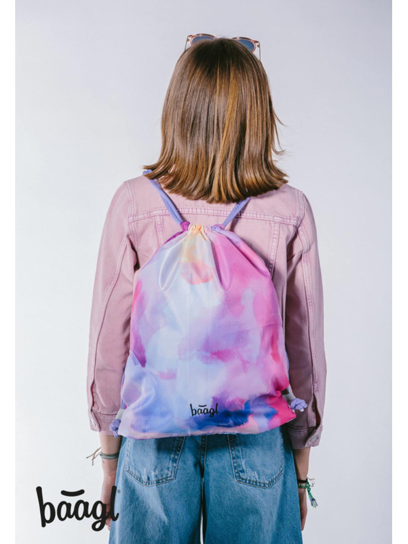 BAAGL  Pinkes Schulset - Rucksack, Mäppchen, Tasche Baagl Core Painting