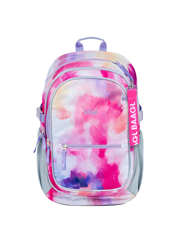 BAAGL  Pinkes Schulset - Rucksack, Mäppchen, Tasche Baagl Core Painting