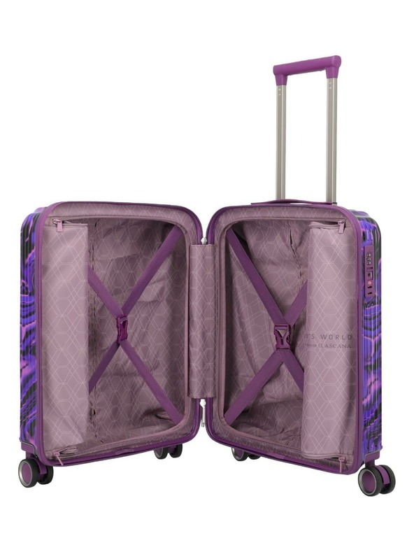 Travelite Reisekoffer-Set Travelite Lascana Edition S,M,L Purple Swirl