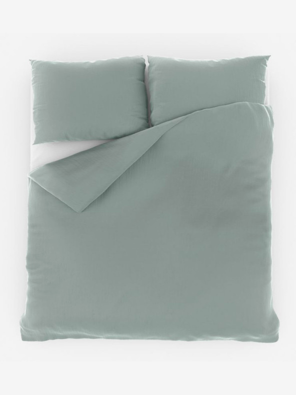 Kvalitex French muslin bedding set 200x200, 70x90cm light green Kvalitex
