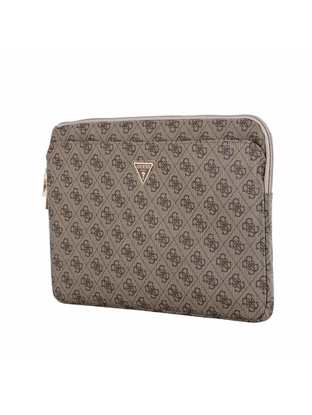 Guess Guess PU 4G Triangle Logo Notebook-Hülle 14" Braun