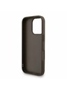 Guess Guess PU 4G Metal Logo Strap Rückseite Hülle für iPhone 16 Pro Max Braun