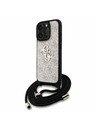 Guess Guess PU 4G Metal Logo Crossbody Riemen Rückseite Hülle für iPhone 16 Pro Max Pink