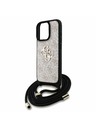 Guess Guess PU 4G Metal Logo Crossbody Riemen Rückseite Hülle für iPhone 16 Pro Max Pink