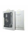 Guess Guess PU 4G Metal Logo Strap Rückseite Hülle für iPhone 15 Pro Max Schwarz