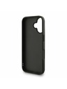 Guess Guess PU 4G Metal Logo Strap Rückseite Hülle für iPhone 16 Schwarz