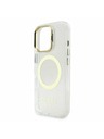 Guess Guess IML Gold Outline Stand Kamera Rahmen MagSafe Rückseite Hülle für iPhone 16 Pro Transparent