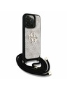 Guess Guess PU 4G Metal Logo Crossbody Riemen Rückseite Hülle für iPhone 15 Pro Pink