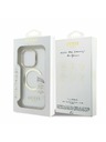 Guess Guess IML Gold Outline Stand Kamera Rahmen MagSafe Rückseite Hülle für iPhone 15 Pro Max Transparent