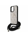 Guess Guess PU 4G Metal Logo Crossbody Riemen Rückseite Hülle für iPhone 16 Pink