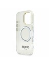 Guess Guess IML Gold Outline Stand Kamera Rahmen MagSafe Rückseite Hülle für iPhone 16 Pro Max Transparent