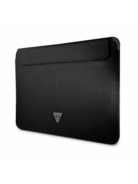 Guess Guess Saffiano Triangle Metal Logo Computer Sleeve 13/14" Schwarz