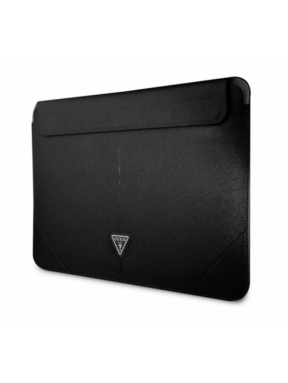 Guess Guess Saffiano Triangle Metal Logo Computer Sleeve 13/14" Schwarz