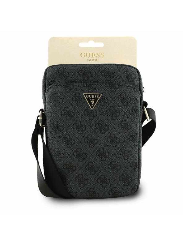 Guess Guess PU 4G Triangle Logo Tasche 8" Schwarz