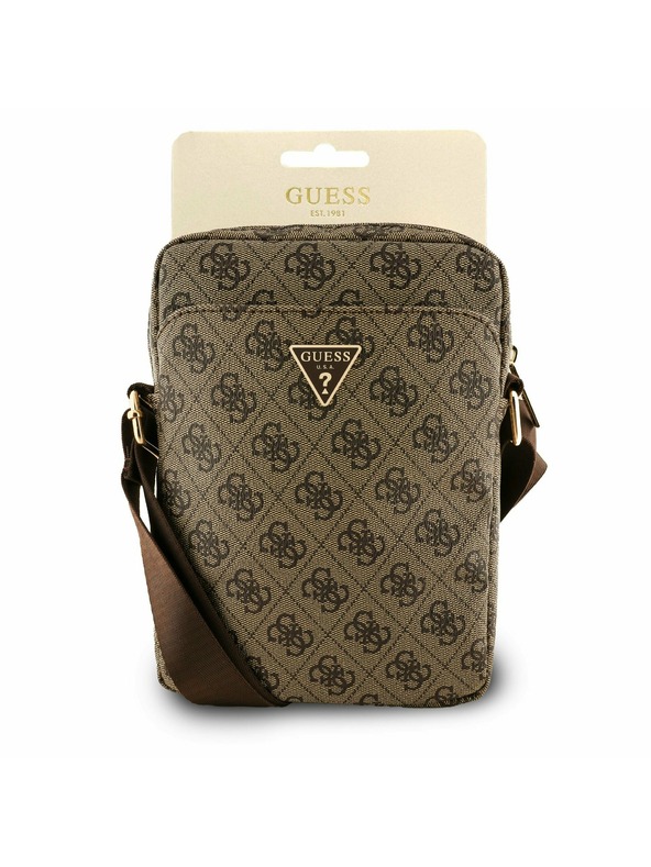Guess Guess PU 4G Triangle Logo Tasche 8" Braun