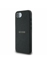 Guess Guess PU Genarbtes Klassisches Logo MagSafe Rückseite Hülle für iPhone 16e Schwarz