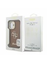 Guess Guess PU Genarbtes 4G Logo Stand Kamera-Rahmen Rückseite Hülle für iPhone 16 Braun