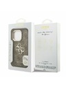 Guess Guess PU 4G Metal Logo Stand Kamera-Rahmen Rückseite Hülle für iPhone 15 Pro Max Braun