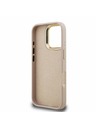 Guess Guess PU 4G Metal Logo Stand Kamera-Rahmen Rückseite Hülle für iPhone 16 Pro Pink