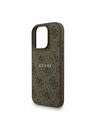 Guess Guess PU Leder 4G Farbiger Ring Riemen MagSafe Rückseite Hülle für iPhone 16 Pro Braun