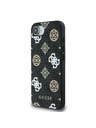 Guess Guess PU 4G Pfingstrose MagSafe Rückseite Hülle für iPhone 16e Schwarz